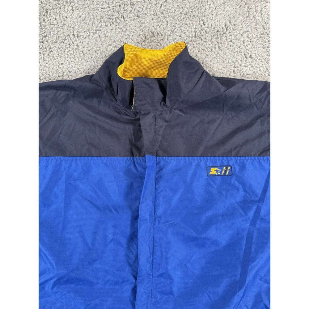 Vintage Starter Windbreaker Jacket Mens Large Blue‎ Lightweight Full Zip Lined
